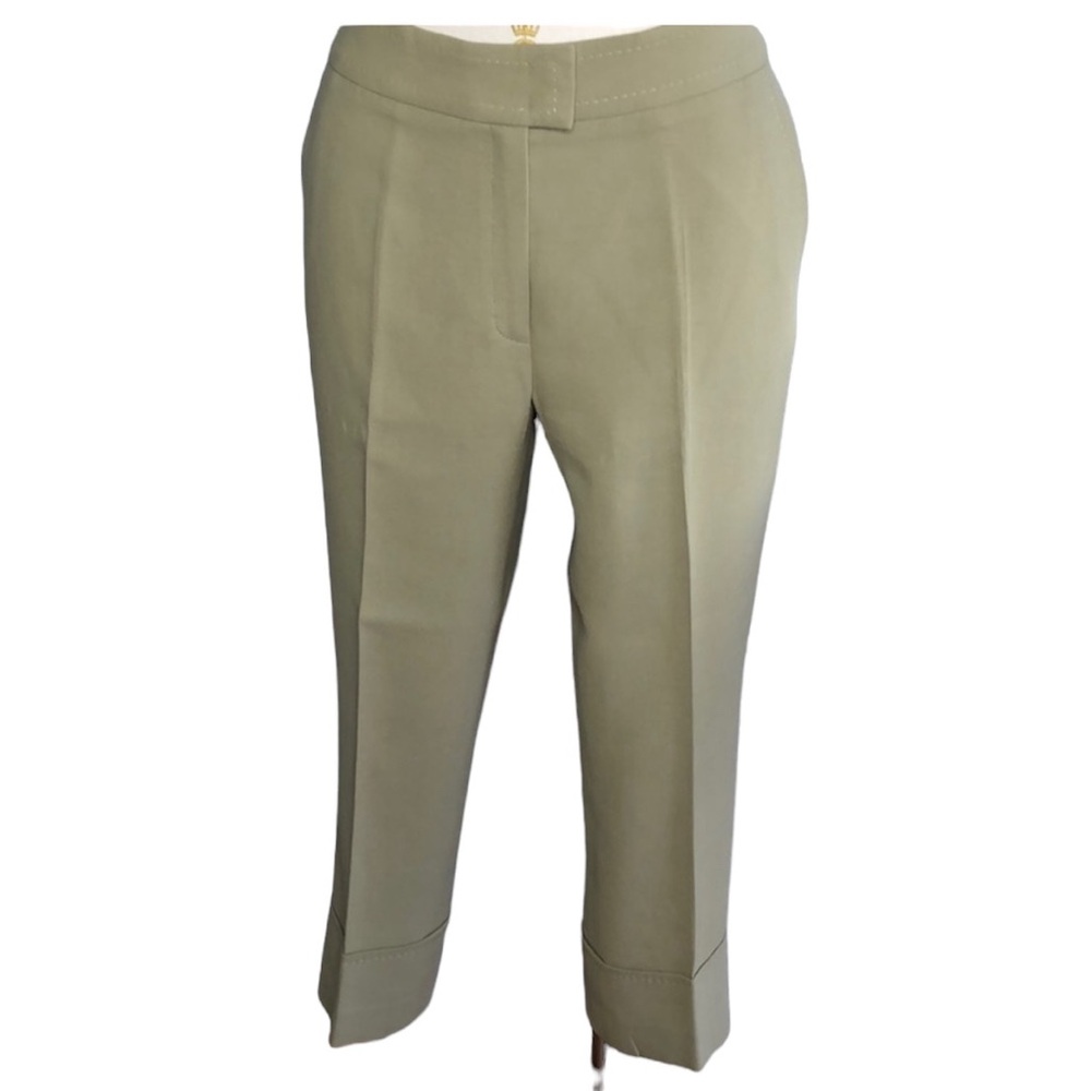 Escada cotton blend khaki crop trousers